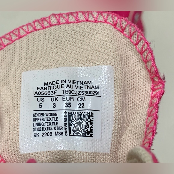 Women’s 5 Converse Chuck Taylor High Top Double Stacked Platform Sneakers Shoes - Picture 11 of 16